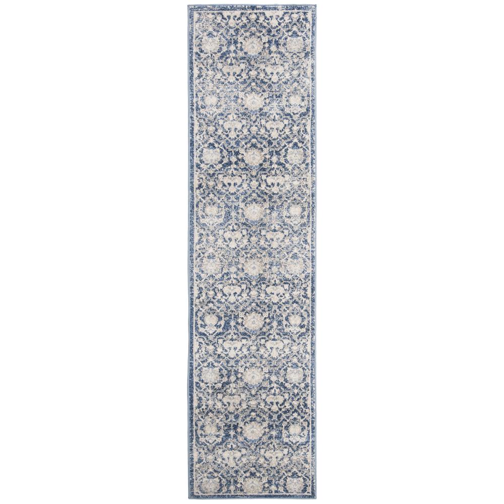 BRENTWOOD, NAVY / CREME, 2' X 8', Area Rug, BNT896N-28. Picture 1