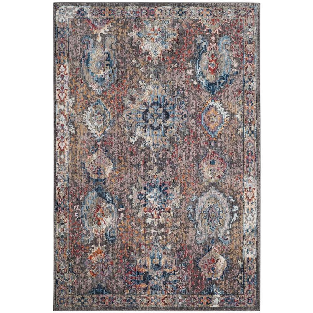 BRISTOL, DARK GREY / BLUE, 5'-1" X 7'-6", Area Rug. Picture 1