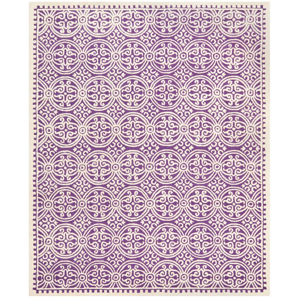 CAMBRIDGE, PURPLE / IVORY, 9' X 12', Area Rug, CAM123K-9. Picture 1