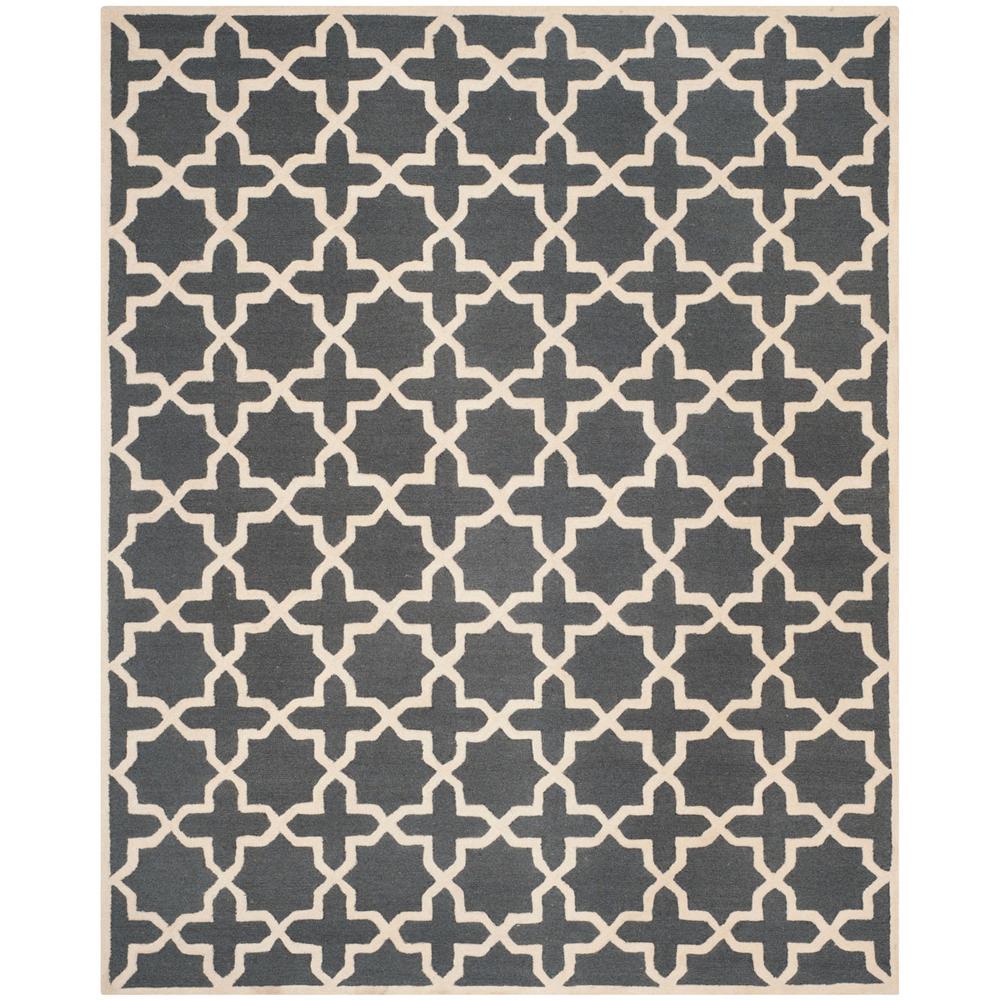 CAMBRIDGE, DARK GREY / IVORY, 9' X 12', Area Rug, CAM125X-9. Picture 1