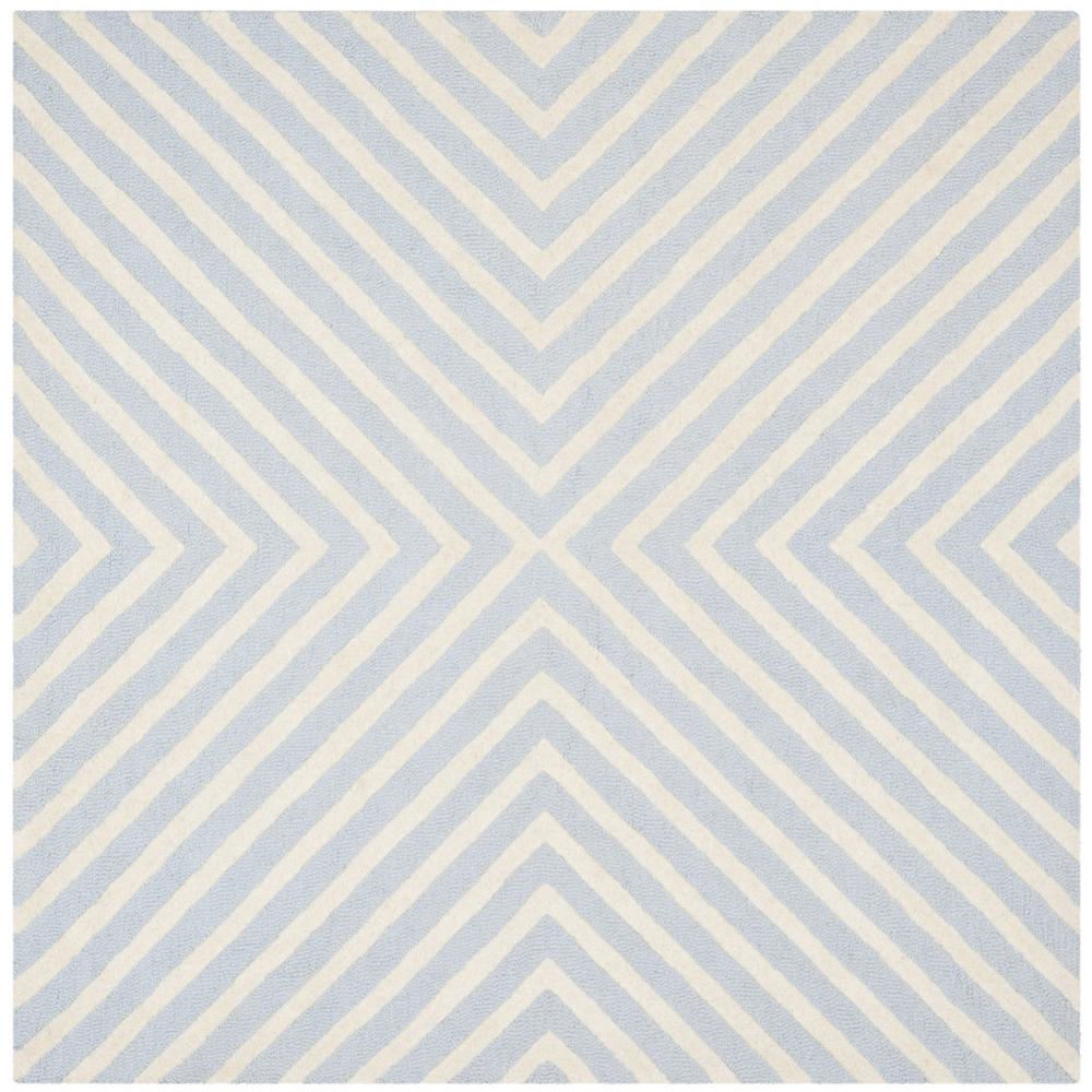 CAMBRIDGE, LIGHT BLUE / IVORY, 8' X 8' Square, Area Rug, CAM129A-8SQ. Picture 1