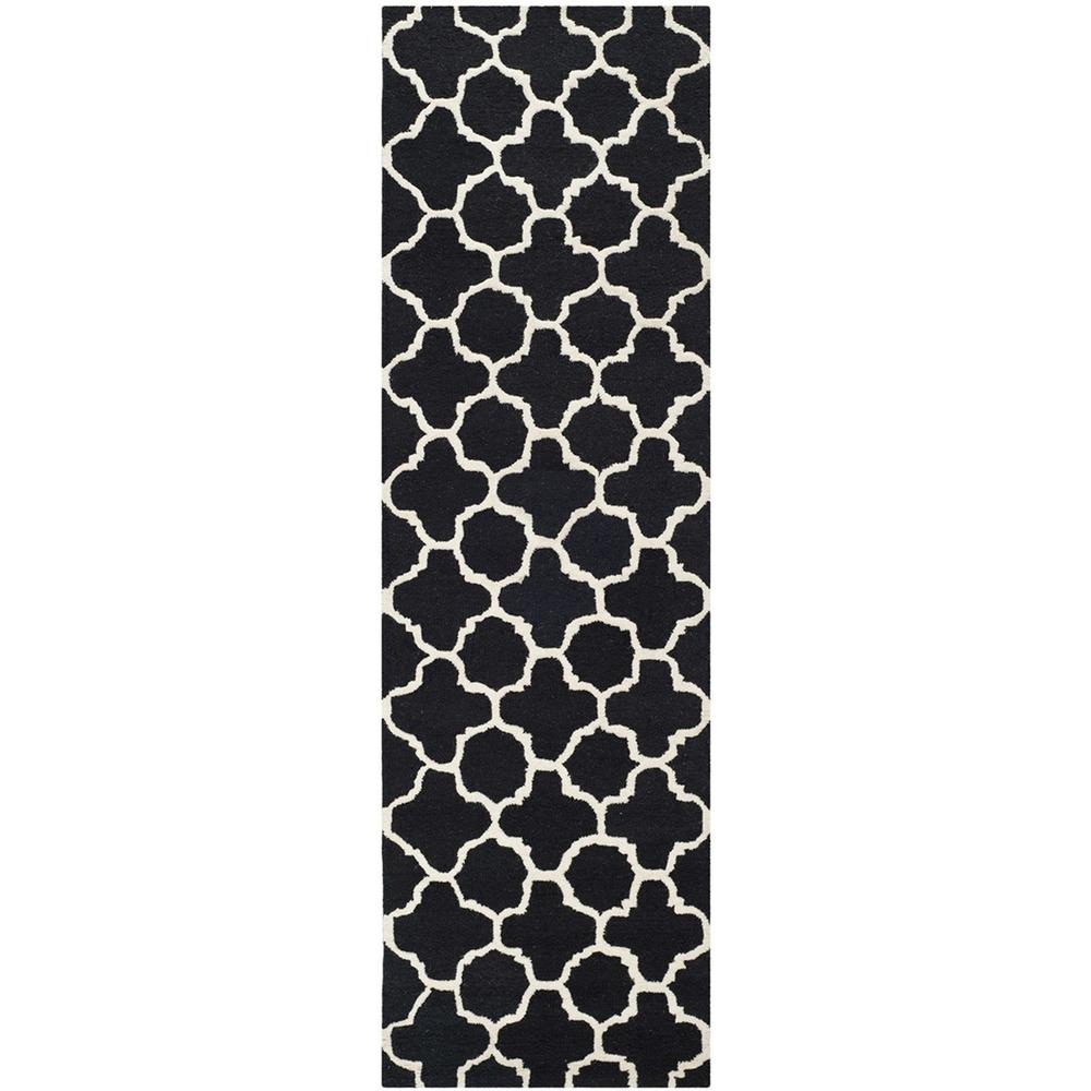 CAMBRIDGE, BLACK / IVORY, 2'-6" X 6', Area Rug, CAM130E-26. Picture 1