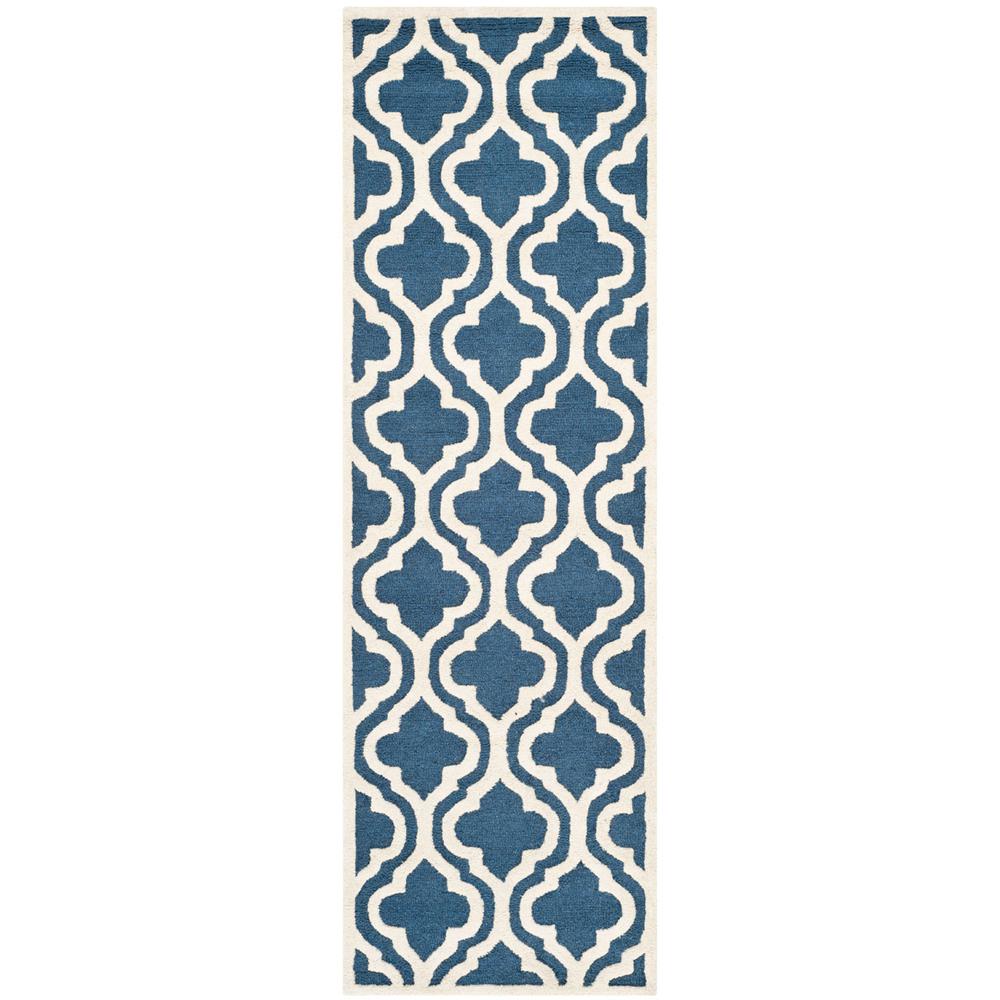 CAMBRIDGE, NAVY / IVORY, 2'-6" X 4', Area Rug, CAM132G-24. Picture 1