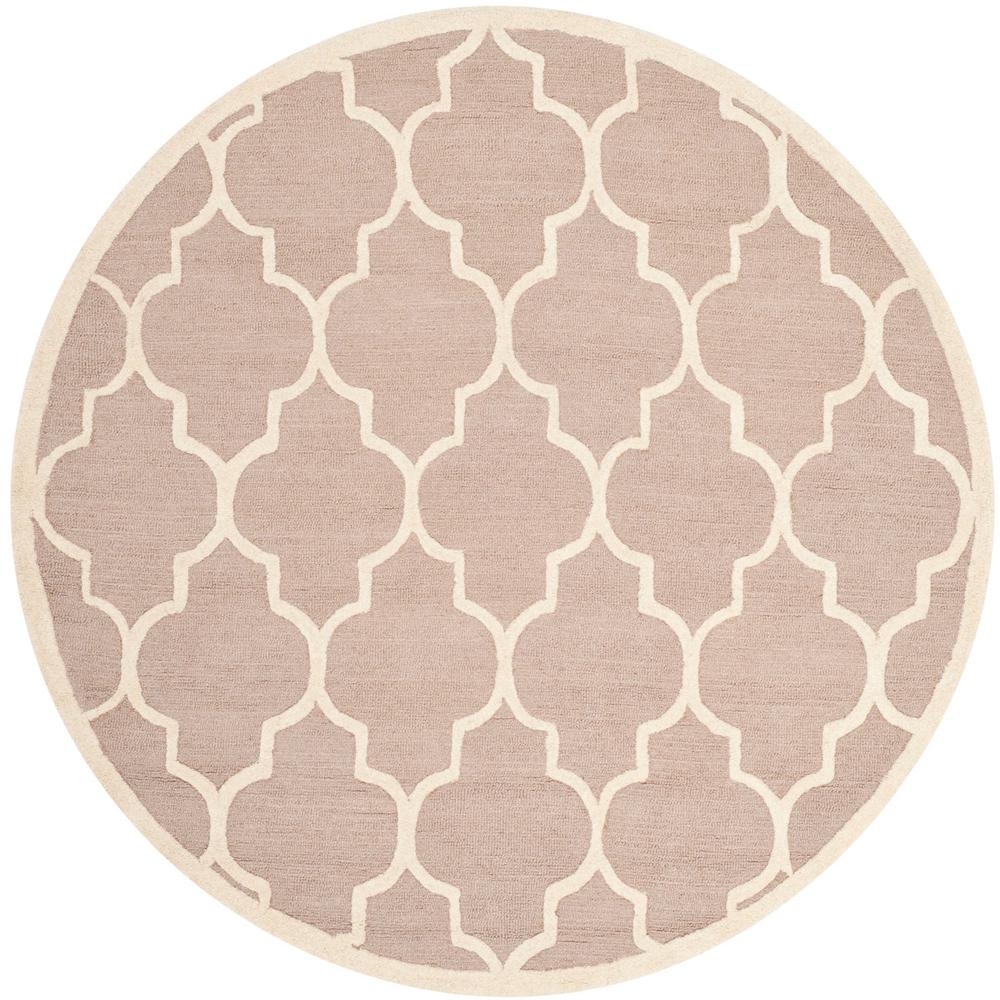 CAMBRIDGE, BEIGE / IVORY, 8' X 8' Round, Area Rug, CAM134J-8R. Picture 1