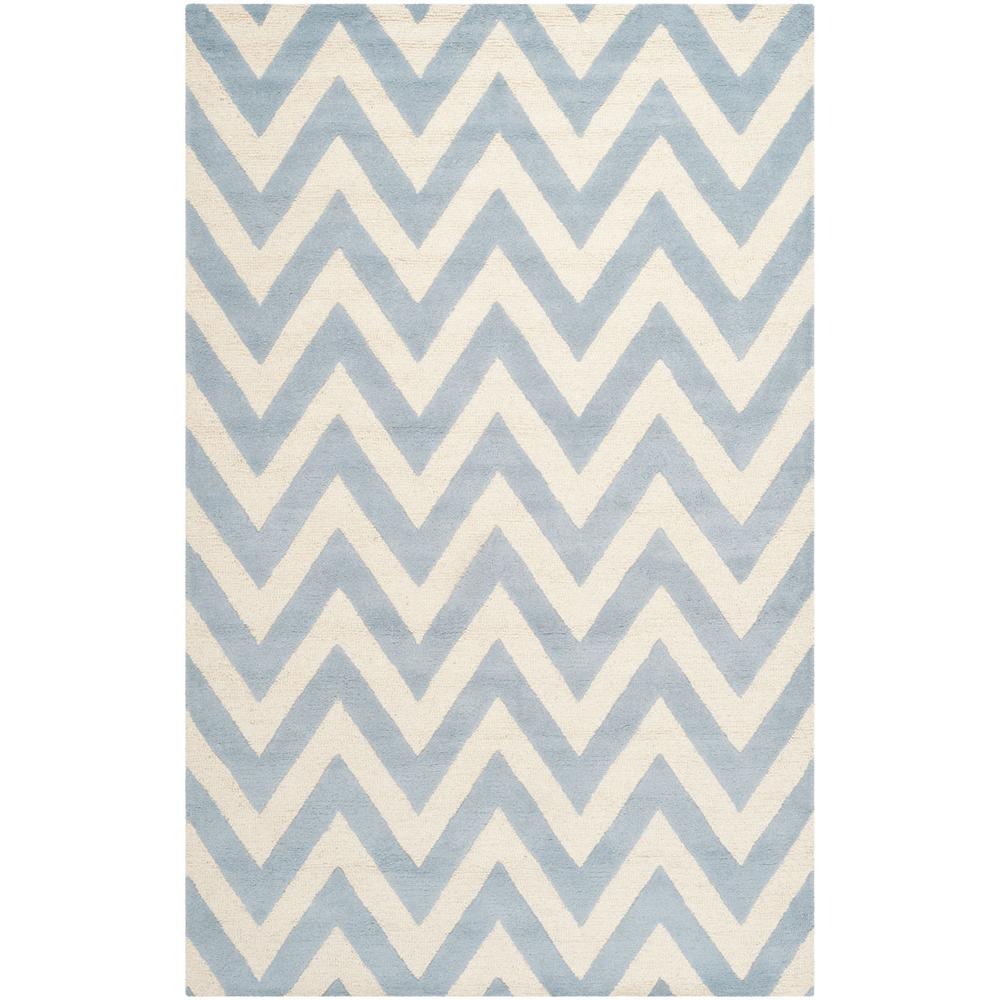 CAMBRIDGE, LIGHT BLUE / IVORY, 6' X 9', Area Rug, CAM139A-6. Picture 1