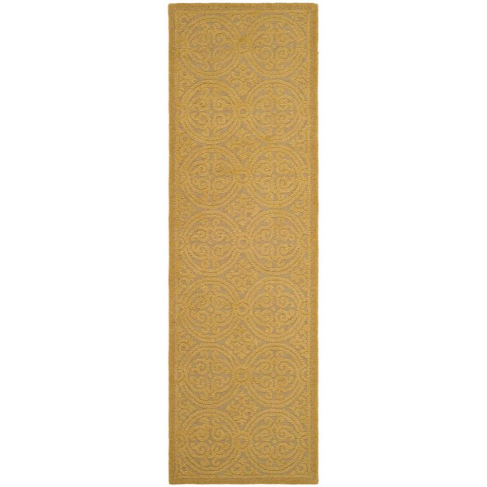 CAMBRIDGE, LIGHT GOLD / DARK GOLD, 2'-6" X 16', Area Rug. Picture 1