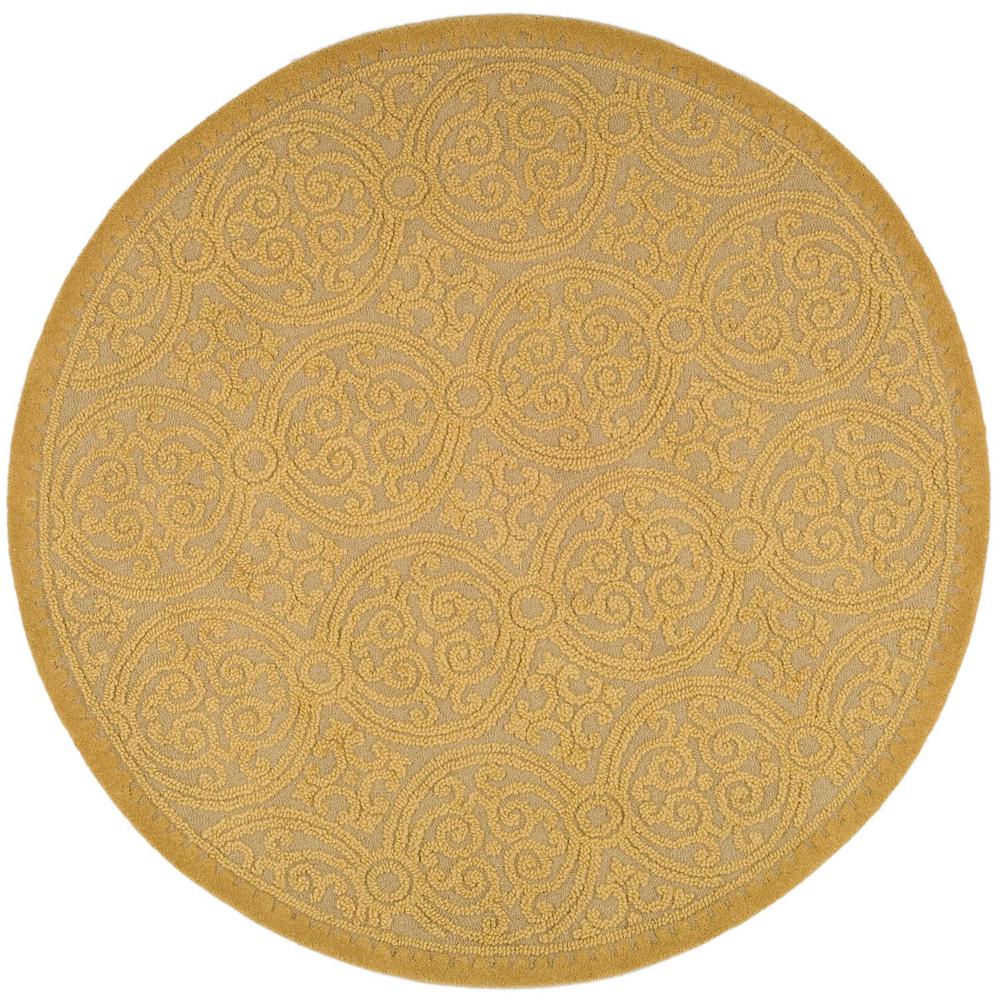 CAMBRIDGE, LIGHT GOLD / DARK GOLD, 8' X 8' Round, Area Rug. Picture 1