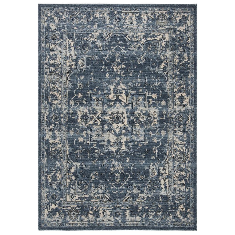 CHARLESTON, NAVY / CREME, 6' X 9', Area Rug, CHL411N-6. Picture 1
