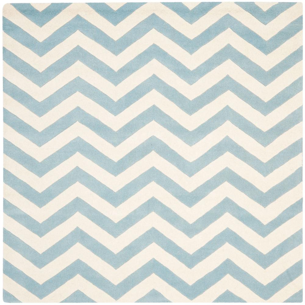 CHATHAM, BLUE / IVORY, 8'-9" X 8'-9" Square, Area Rug, CHT715B-9SQ. Picture 1