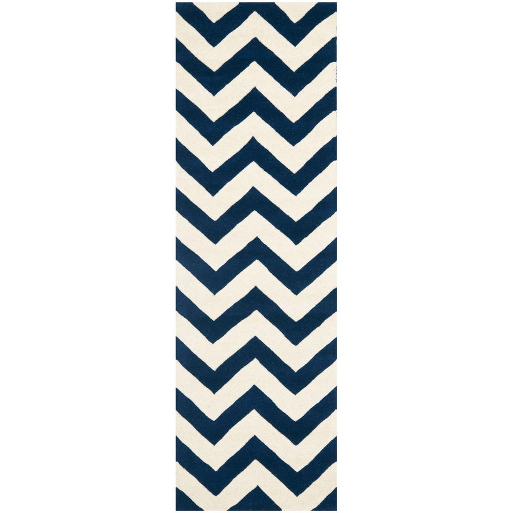 CHATHAM, DARK BLUE / IVORY, 2'-3" X 5', Area Rug, CHT715C-25. Picture 1