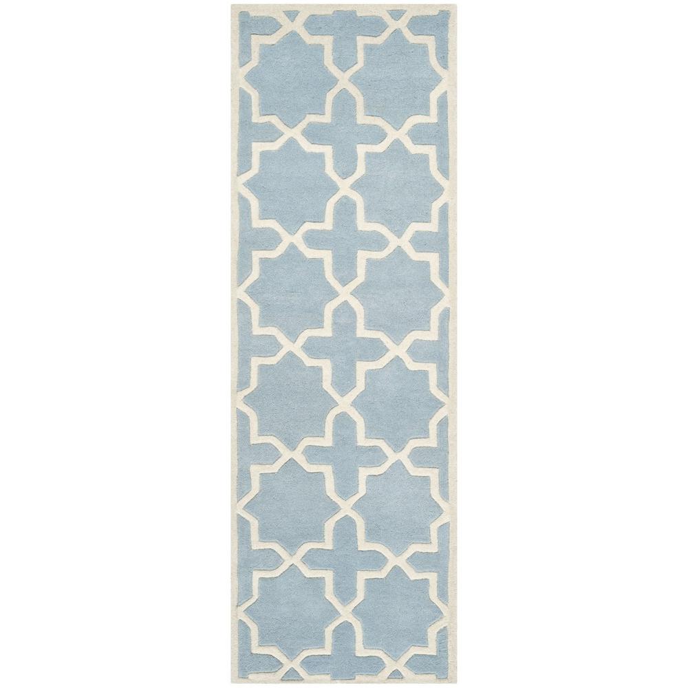 CHATHAM, BLUE / IVORY, 2'-3" X 9', Area Rug, CHT732B-29. Picture 1