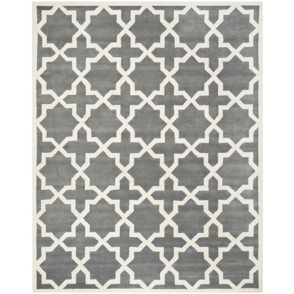 CHATHAM, DARK GREY / IVORY, 8'-9" X 12', Area Rug, CHT732D-9. Picture 1