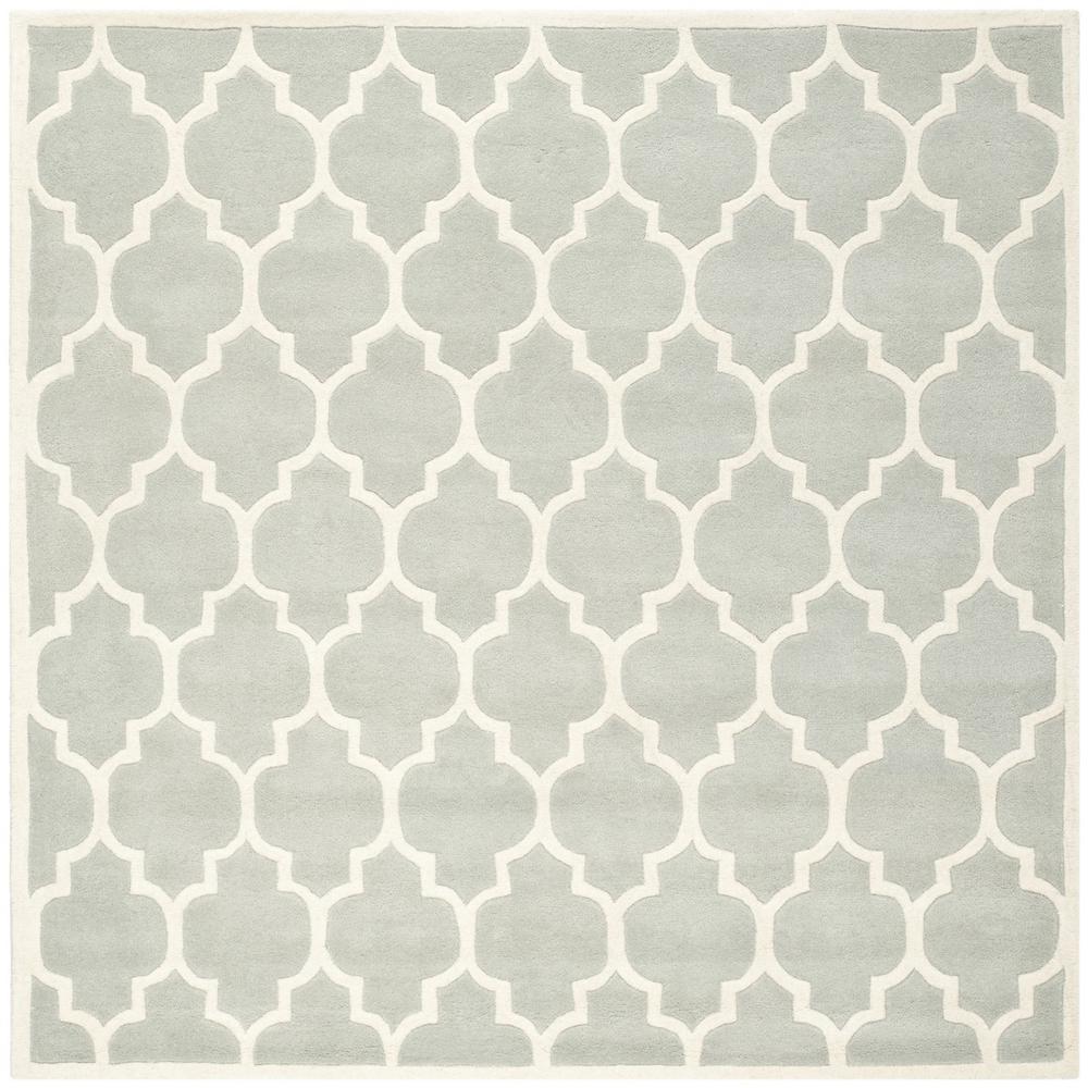CHATHAM, GREY / IVORY, 8'-9" X 8'-9" Square, Area Rug, CHT734E-9SQ. Picture 1