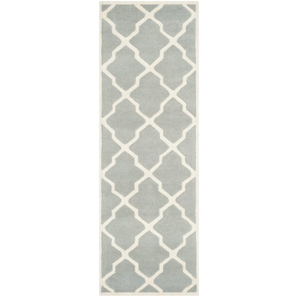 CHATHAM, GREY / IVORY, 2'-3" X 9', Area Rug, CHT735E-29. Picture 1