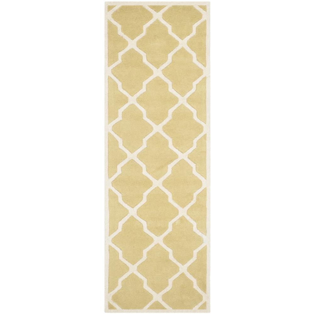 CHATHAM, LIGHT GOLD / IVORY, 2'-3" X 9', Area Rug, CHT735L-29. Picture 1