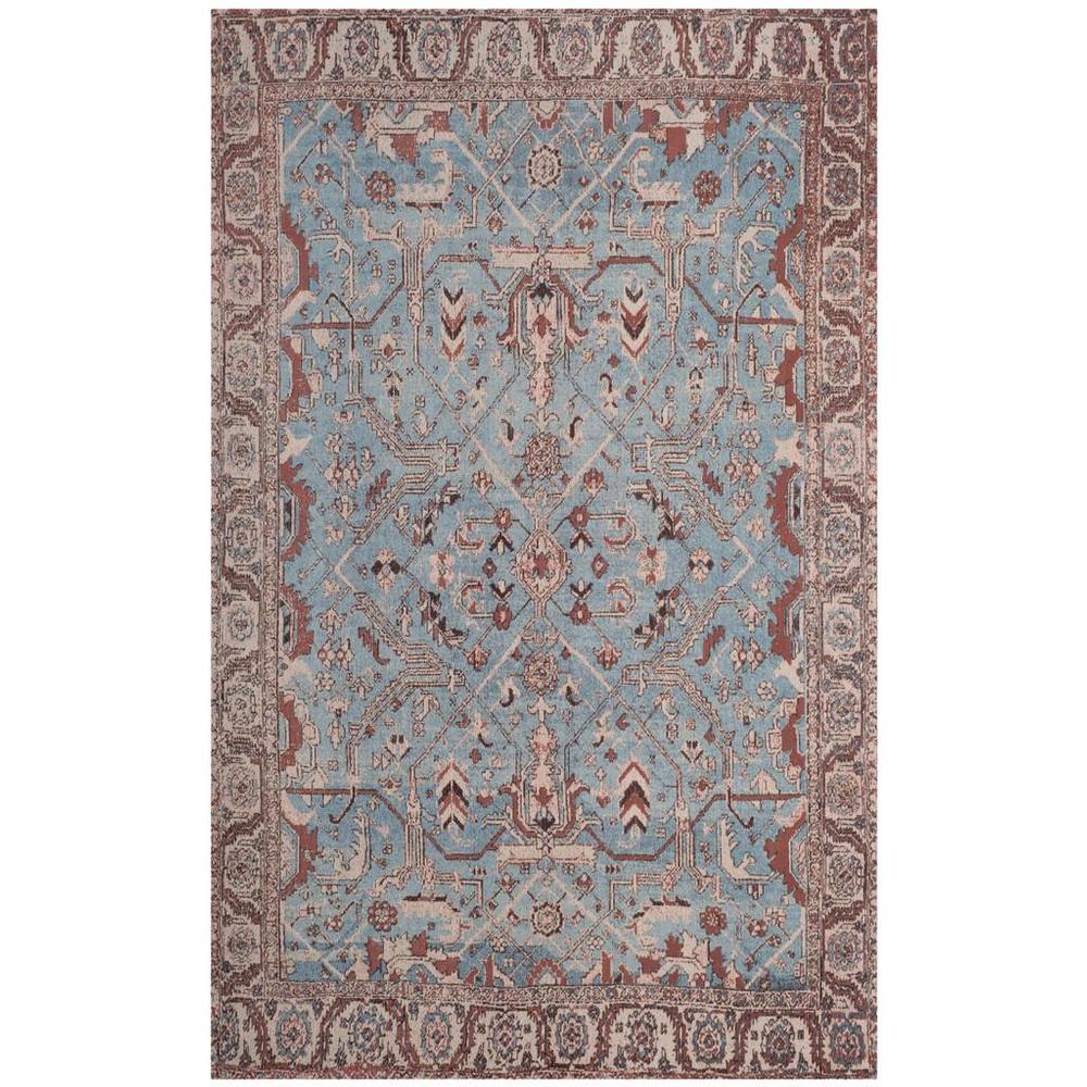 CLV-CLASSIC VINTAGE, BLUE / RED, 5' X 8', Area Rug. Picture 1