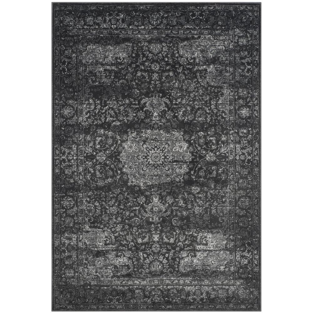 CARNEGIE, DARK GREY / CREAM, 6'-7" X 9'-2", Area Rug. Picture 1