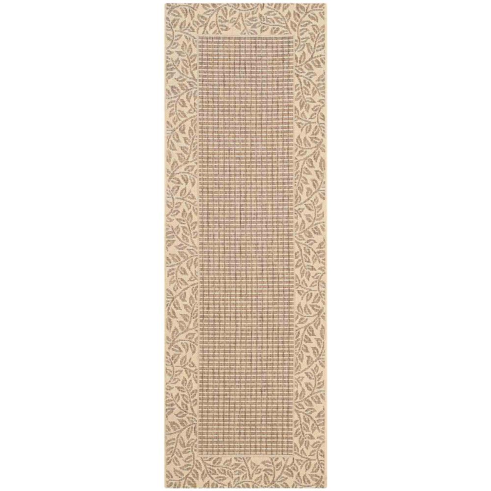 COURTYARD, BROWN / NATURAL, 2'-7" X 5', Area Rug, CY0727-3009-3. Picture 1