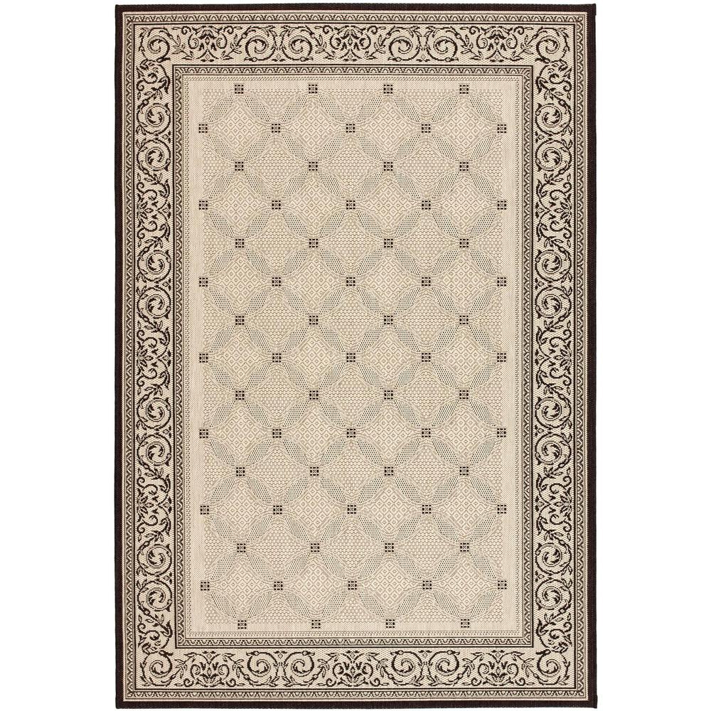 COURTYARD, SAND / BLACK, 6'-7" X 6'-7" Square, Area Rug, CY1502-3901-7SQ. Picture 1