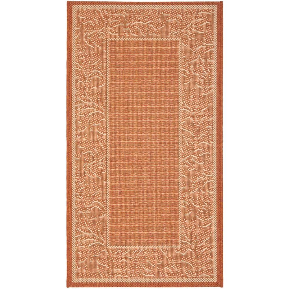 COURTYARD, TERRACOTTA / NATURAL, 4' X 5'-7", Area Rug, CY2666-3202-4. Picture 1