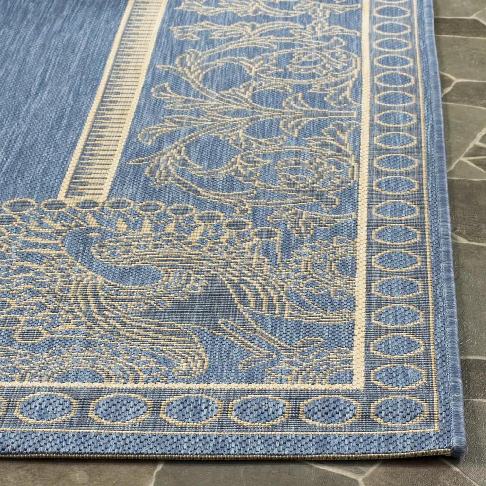 COURTYARD, BLUE / NATURAL, 2'-3" X 14', Area Rug, CY2965-3103-214. Picture 1