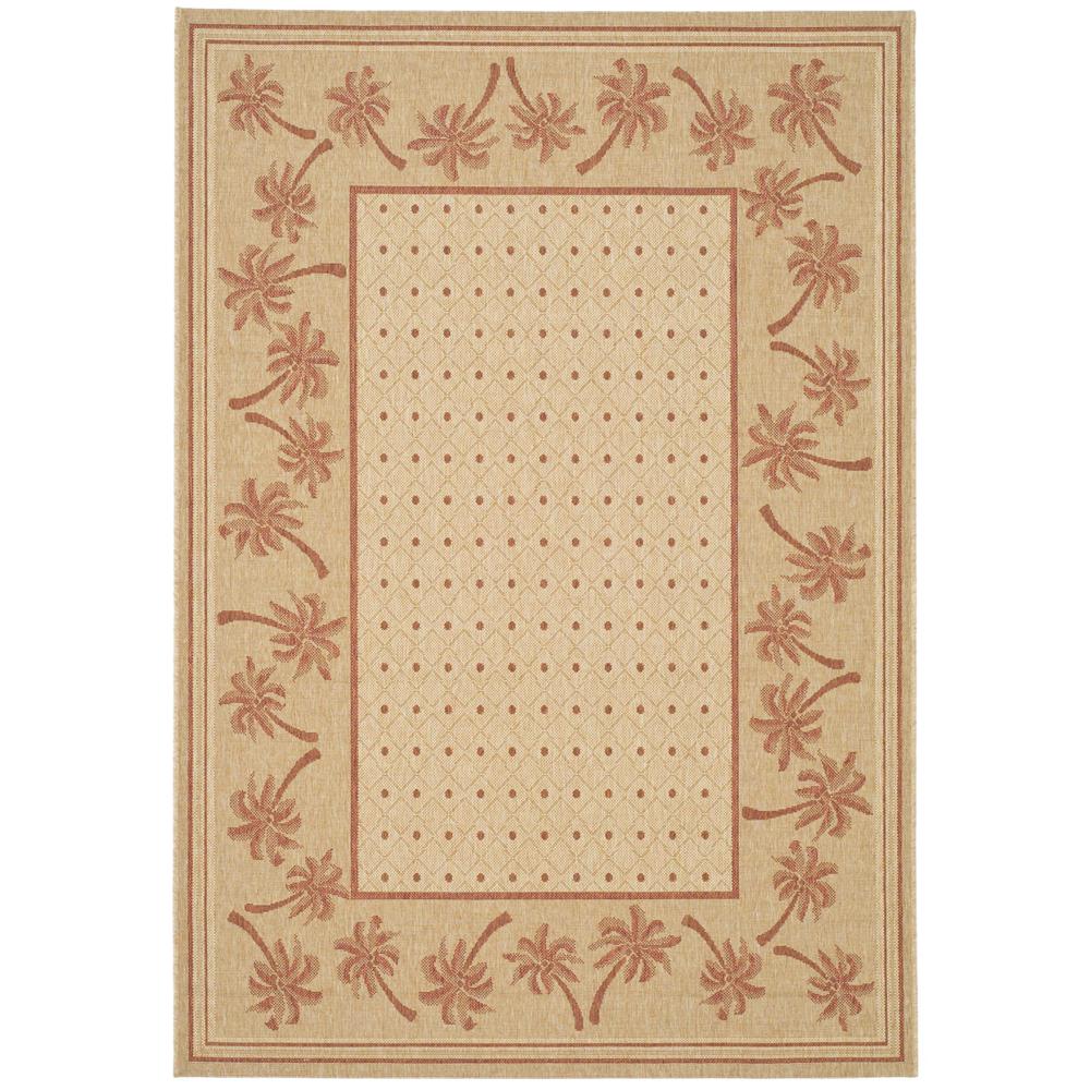 COURTYARD, IVORY / RUST, 6'-7" X 9'-6", Area Rug. Picture 1