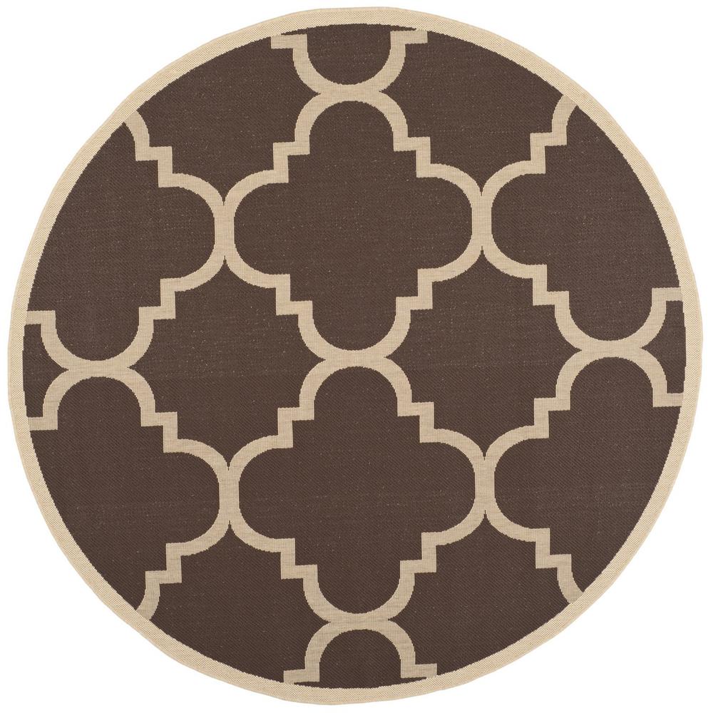 COURTYARD, DARK BROWN, 7'-10" X 7'-10" Round, Area Rug, CY6243-204-8R. Picture 1