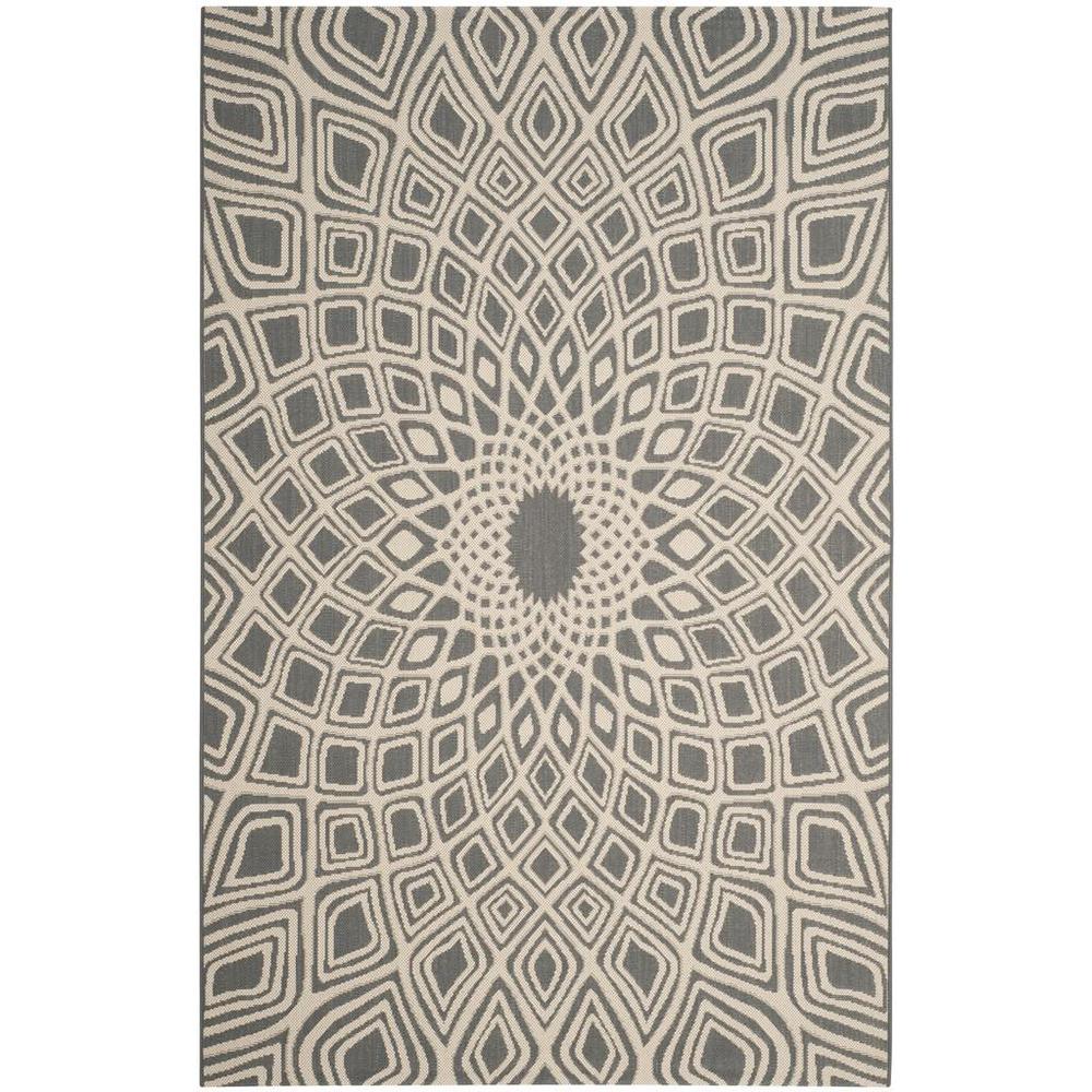 COURTYARD, ANTHRACITE / BEIGE, 9' X 12', Area Rug, CY6616-23621-9. Picture 1