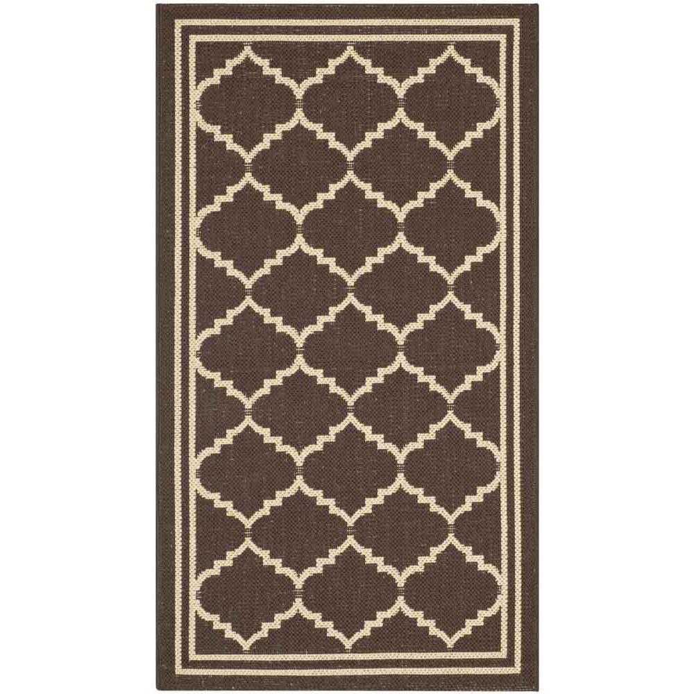 COURTYARD, CHOCOLATE / CREAM, 5'-3" X 7'-7", Area Rug, CY6889-204-5. Picture 1