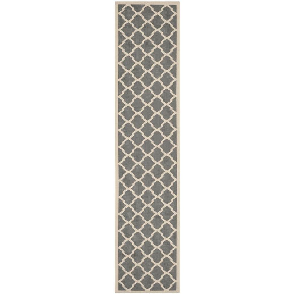 COURTYARD, ANTHRACITE / BEIGE, 2'-3" X 8', Area Rug, CY6903-246-28. Picture 1
