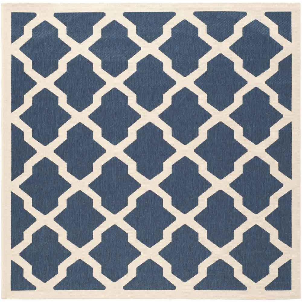 COURTYARD, NAVY / BEIGE, 7'-10" X 7'-10" Square, Area Rug, CY6903-268-8SQ. Picture 1