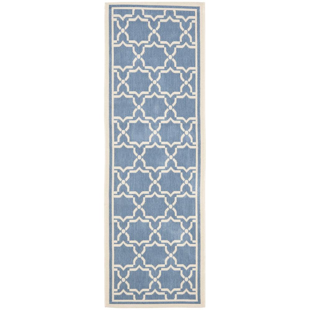 COURTYARD, BLUE / BEIGE, 2'-3" X 6'-7", Area Rug, CY6916-243-27. Picture 1