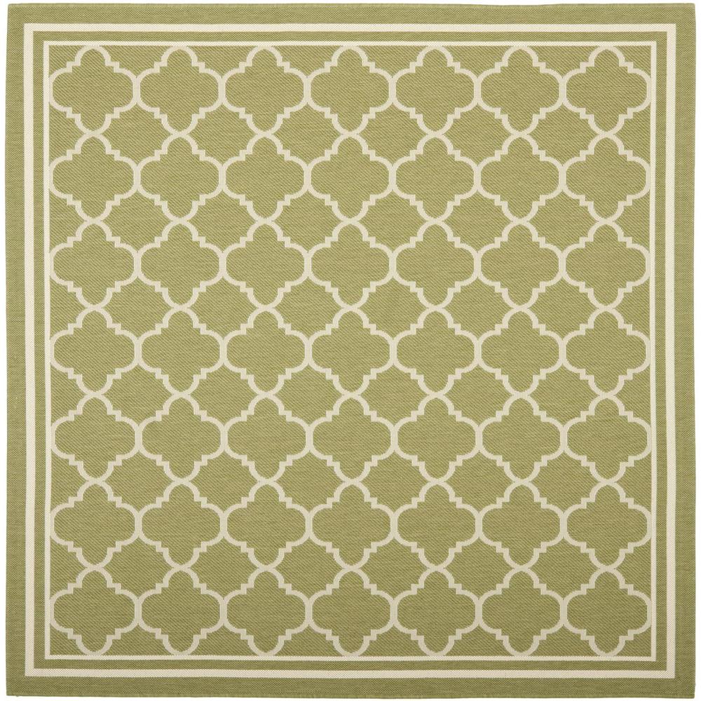 COURTYARD, GREEN / BEIGE, 7'-10" X 7'-10" Square, Area Rug, CY6918-244-8SQ. Picture 1