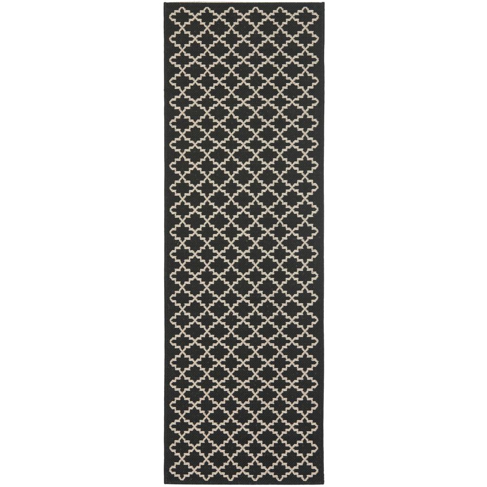 COURTYARD, BLACK / BEIGE, 2'-3" X 16', Area Rug, CY6919-226-216. Picture 1