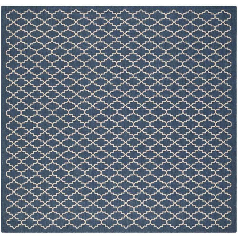 COURTYARD, NAVY / BEIGE, 7'-10" X 7'-10" Square, Area Rug, CY6919-268-8SQ. Picture 1