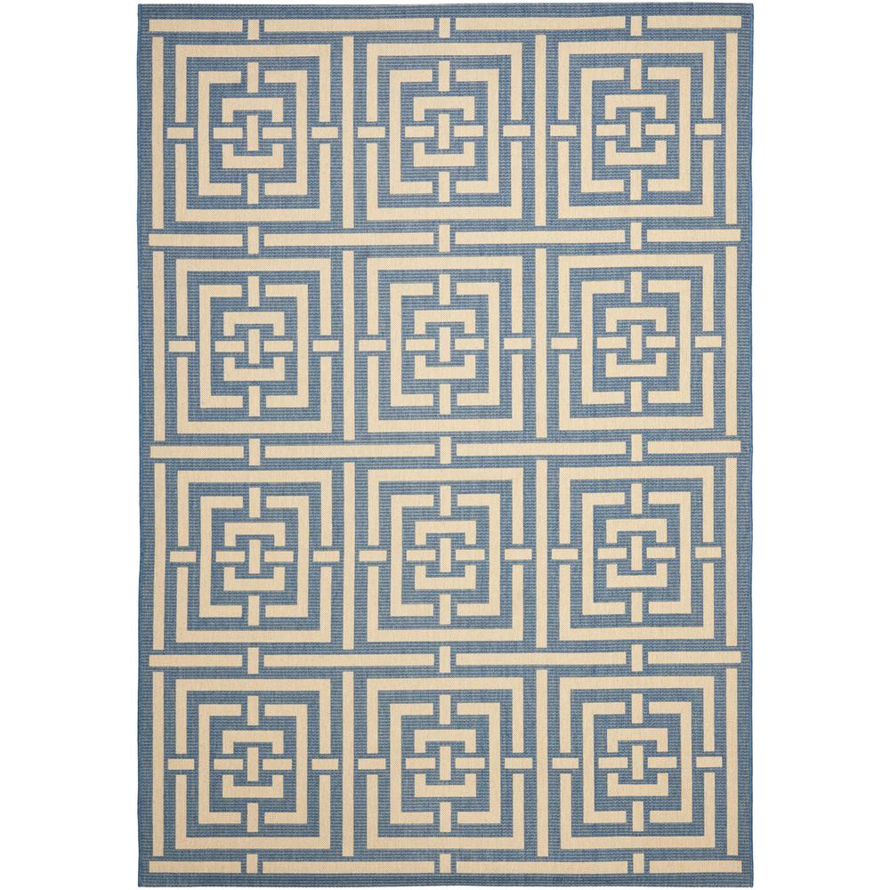 COURTYARD, BLUE / BONE, 8' X 11', Area Rug, CY6937-23-8. Picture 1