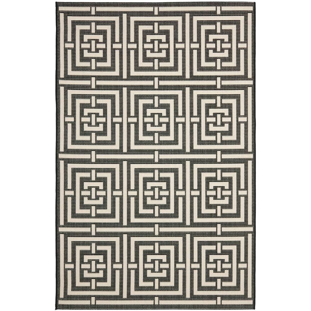 COURTYARD, BLACK / BONE, 8' X 11', Area Rug, CY6937-26-8. Picture 1