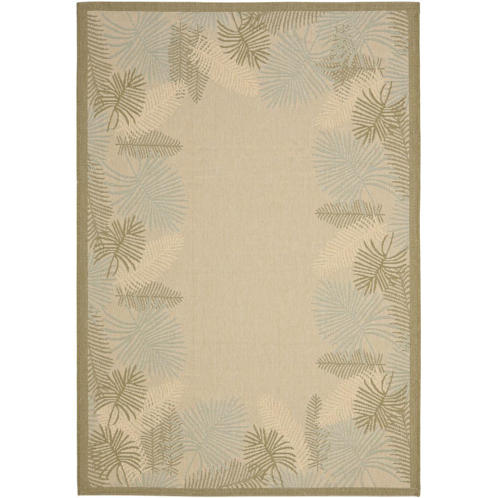 COURTYARD, CREAM / GREEN, 8' X 11', Area Rug, CY7945-14A18-8. Picture 1