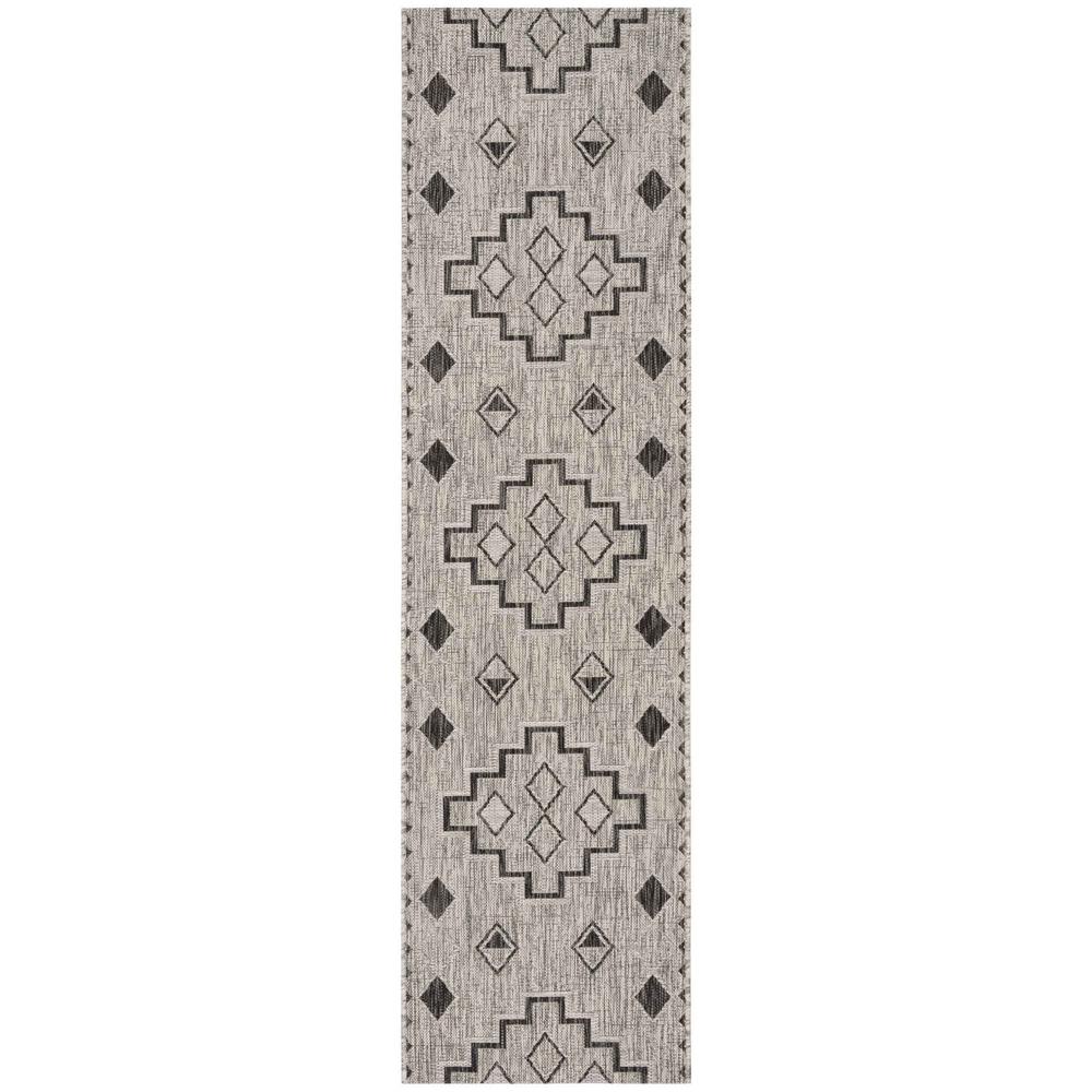 COURTYARD, GREY / BLACK, 2'-3" X 6'-7", Area Rug, CY8533-37612-27. Picture 1