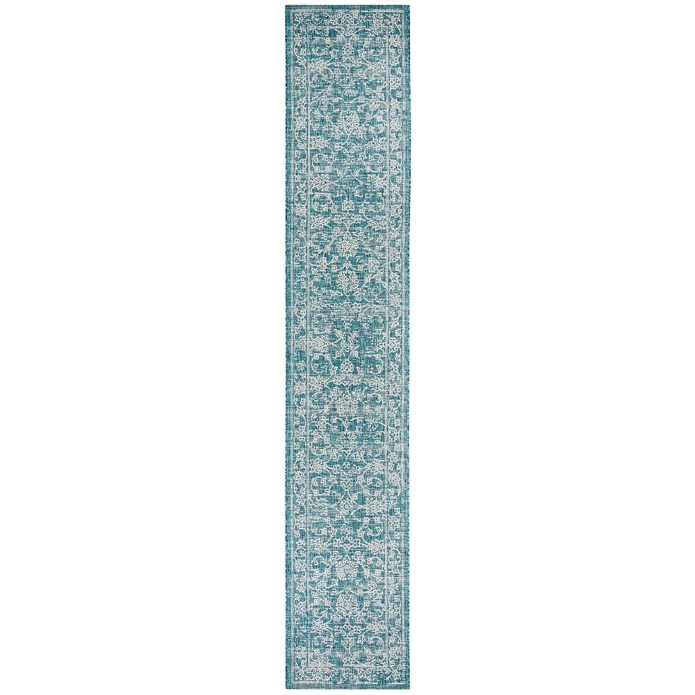 COURTYARD, TURQUOISE, 2'-3" X 6'-7", Area Rug. Picture 1