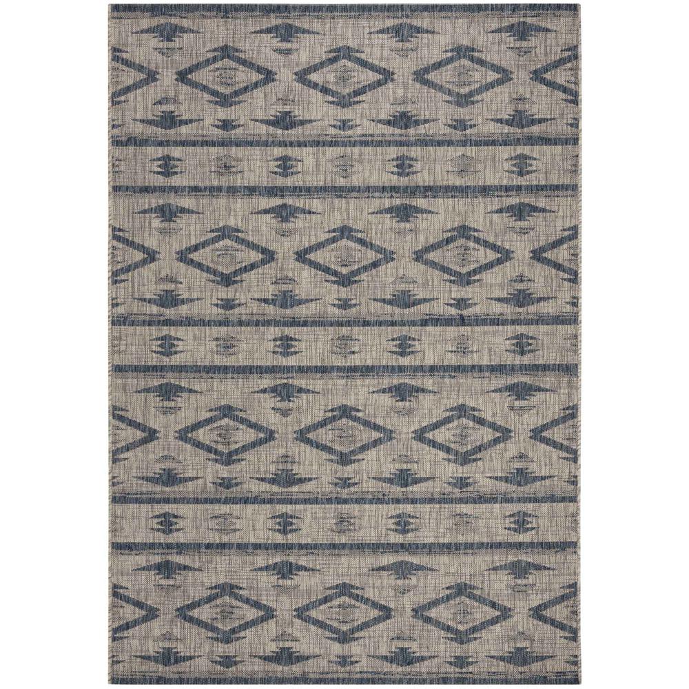 COURTYARD, GREY / NAVY, 5'-3" X 7'-7", Area Rug, CY8863-36812-5. Picture 1