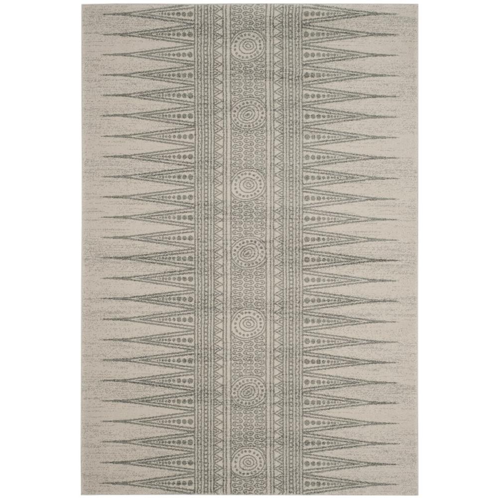 EVOKE, IVORY / SILVER, 6'-7" X 6'-7" Square, Area Rug, EVK226Z-7SQ. Picture 1