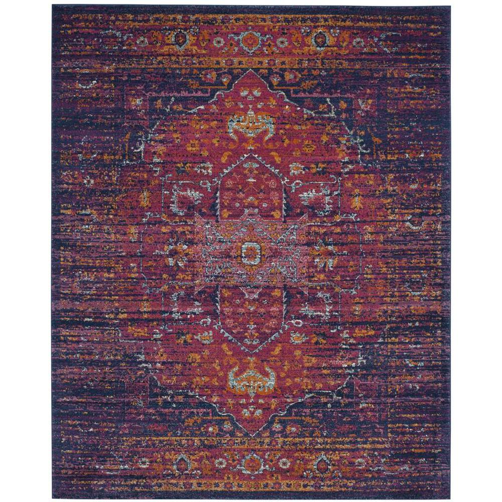 EVOKE, BLUE / FUCHSIA, 9' X 12', Area Rug, EVK275F-9. Picture 1