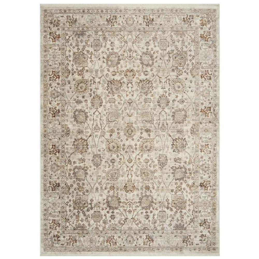 ILLUSION, CREAM / LIGHT BROWN, 8' X 10', Area Rug. Picture 1