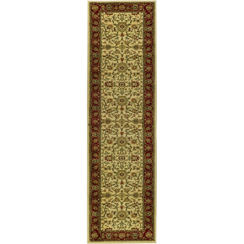 LYNDHURST, IVORY / RED, 2'-3" X 20', Area Rug, LNH212K-220. Picture 1
