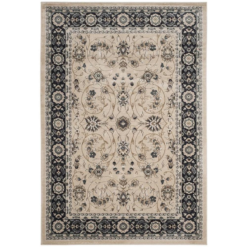 LYNDHURST, LIGHT BEIGE / ANTHRACITE, 6' X 9', Area Rug. Picture 1