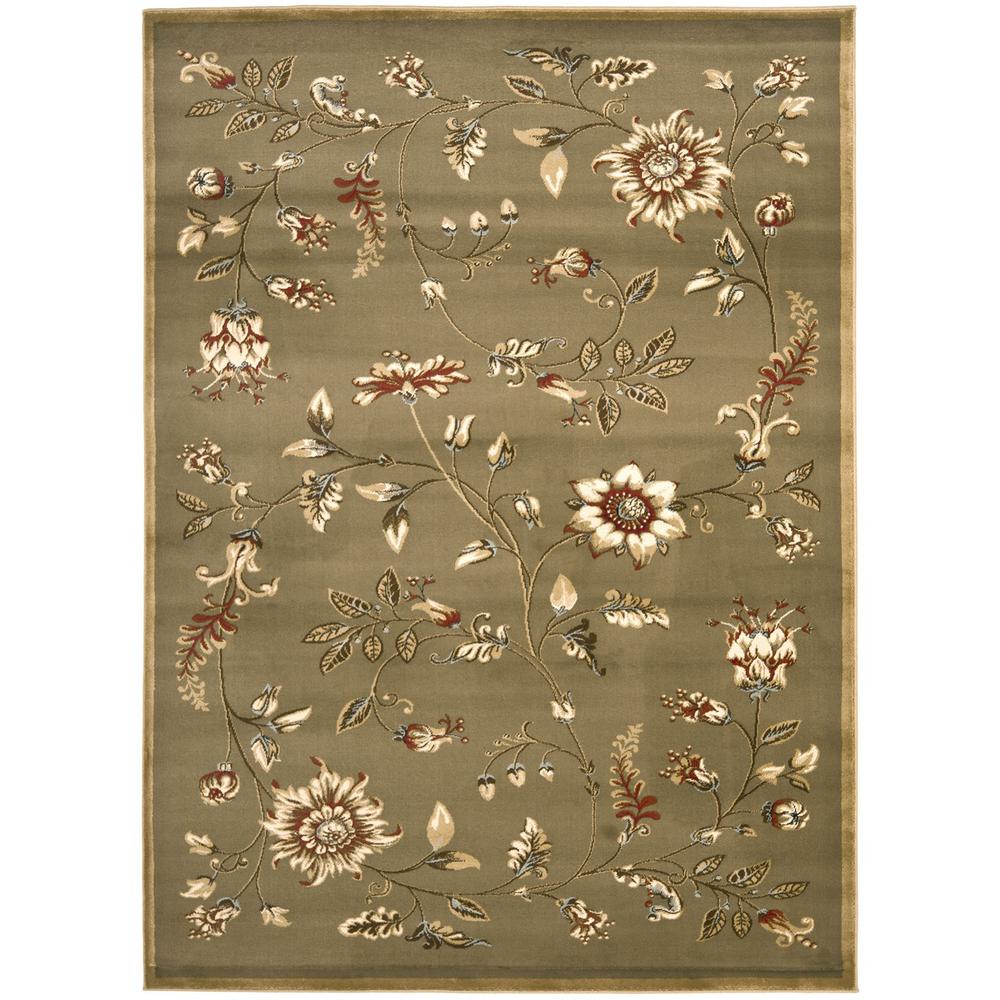 LYNDHURST, GREEN / MULTI, 8' X 11', Area Rug. Picture 1
