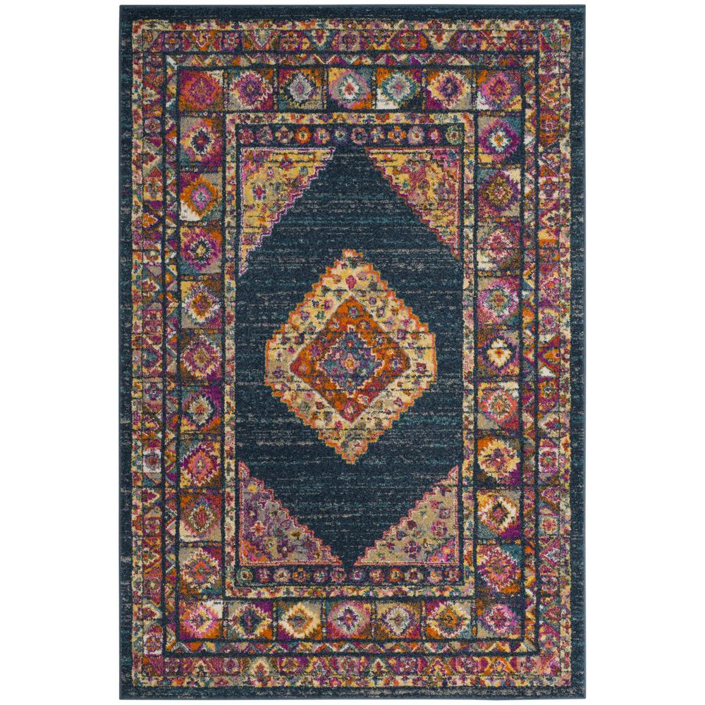 MADISON, BLUE / FUCHSIA, 6' X 9', Area Rug, MAD133C-6. Picture 1