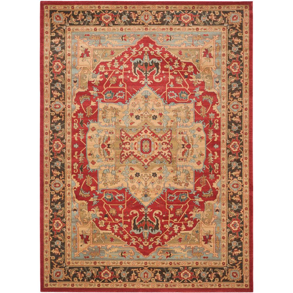 MAHAL, NATURAL / NAVY, 8' X 10', Area Rug. Picture 1