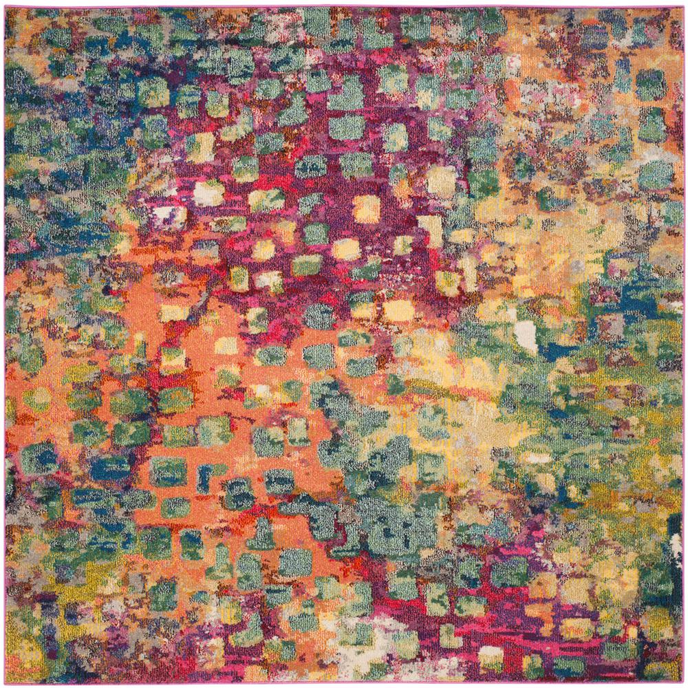 MONACO, PINK / MULTI, 9' X 9' Square, Area Rug. Picture 1